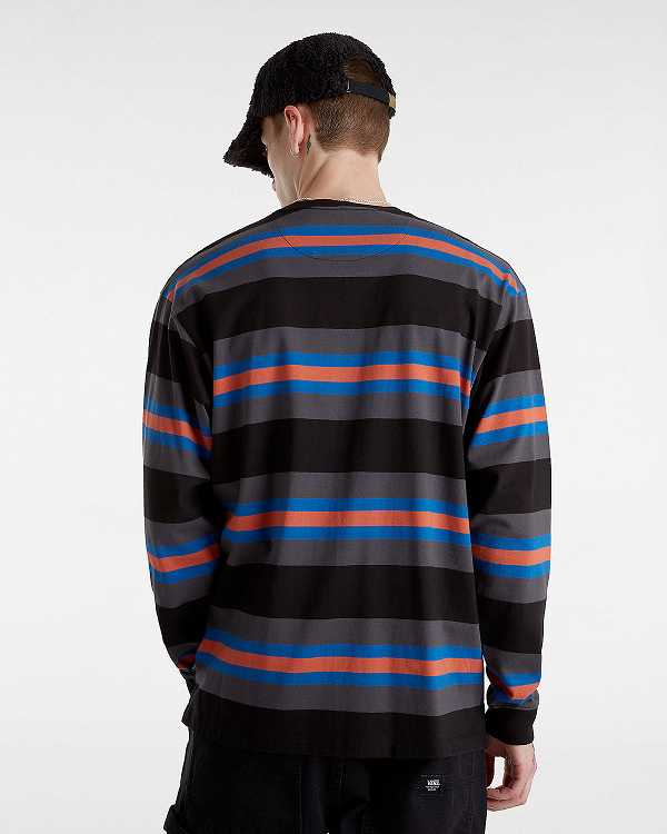 Black Vans Wilton Long Sleeve Knit Men Shirts | VN2634708