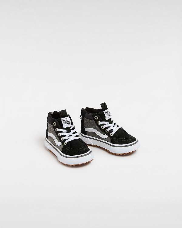 Black / Grey Vans MTE Sk8-Hi Zip (1-4 Years) Kids' Sneakers | VN0634289