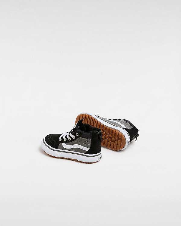 Black / Grey Vans MTE Sk8-Hi Zip (1-4 Years) Kids' Sneakers | VN0634289