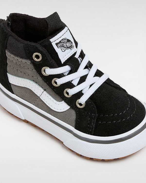 Black / Grey Vans MTE Sk8-Hi Zip (1-4 Years) Kids' Sneakers | VN0634289