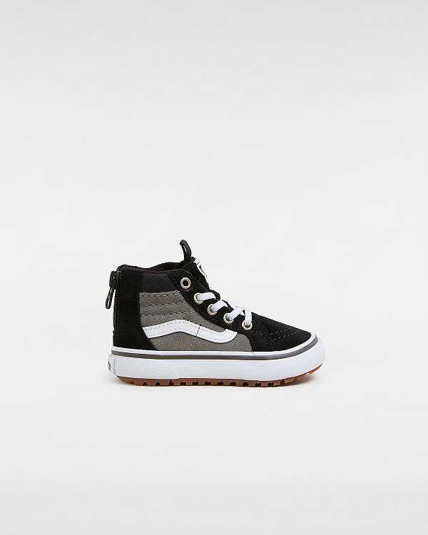 Black / Grey Vans MTE Sk8-Hi Zip (1-4 Years) Kids\' Sneakers | VN0634289