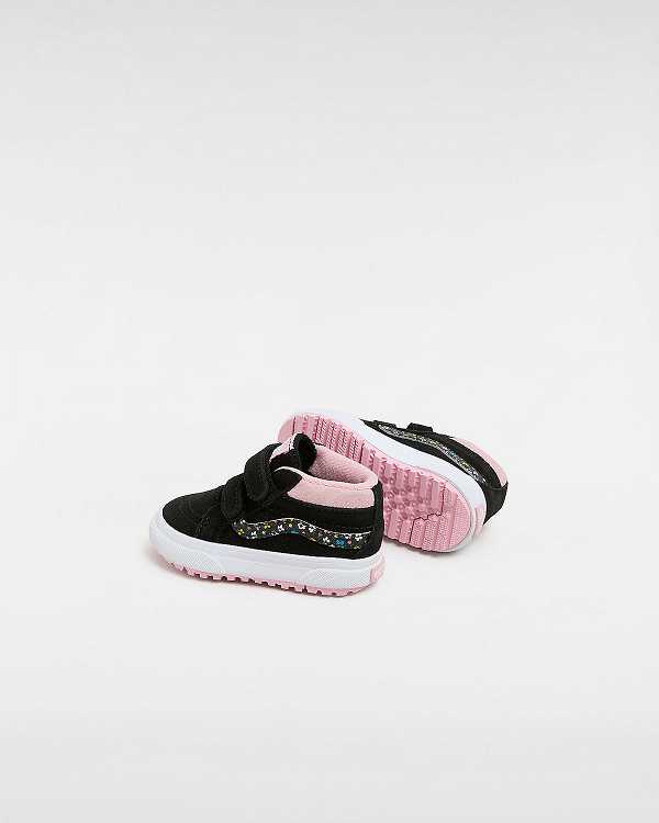 Black / Pink Vans MTE Sk8-Mid Reissue Hook and Loop (1-4 Years) Kids' Sneakers | VN8123065