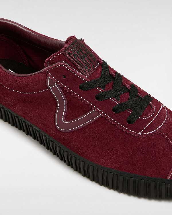 Black / Red Vans Sport Low Creeper Suede Women Sneakers | VN1706529