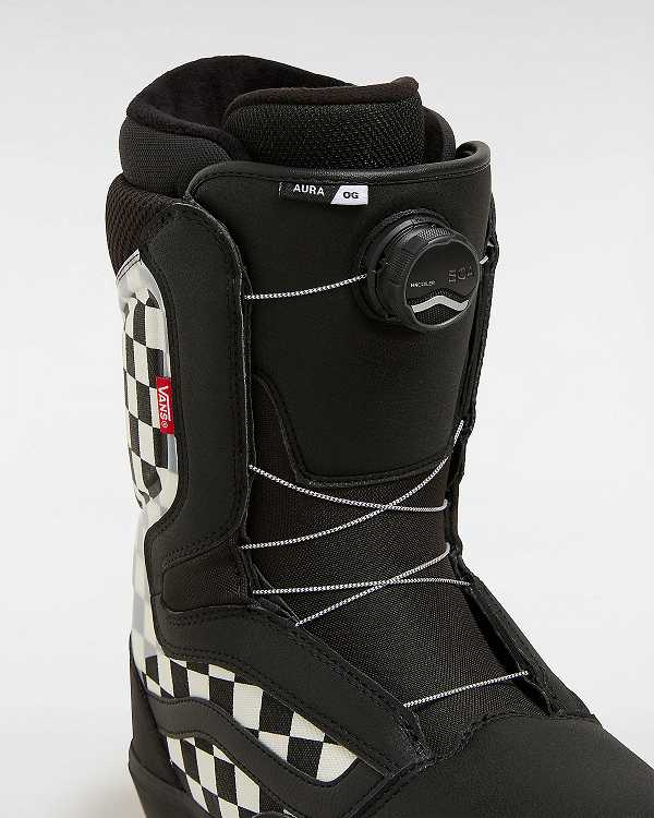 Black / White Vans Aura OG MTE Men Snowboard Boots | VN8975013