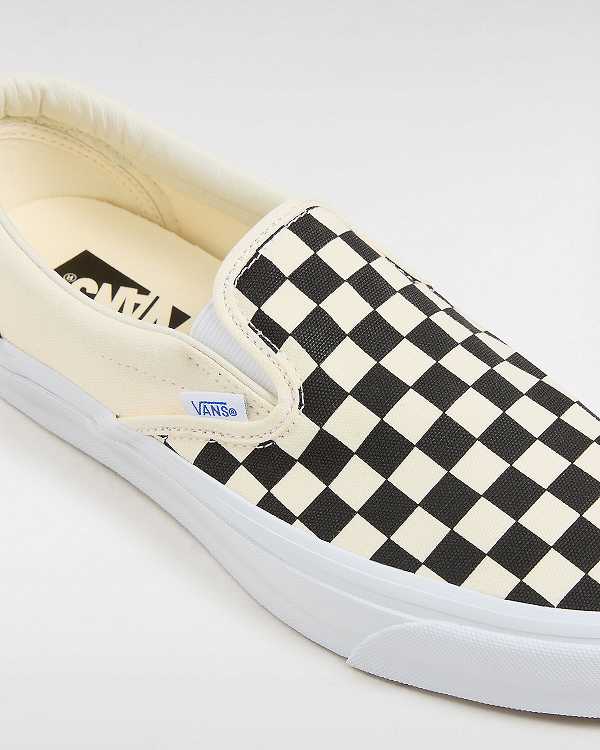 Black / White Vans Premium 98 Women Slip On Shoes | VN5293761