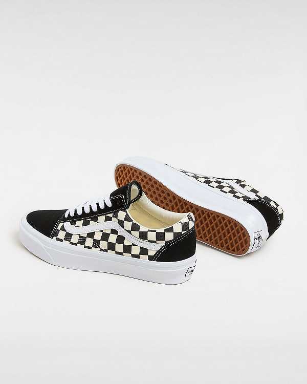 Black / White Vans Premium Old Skool 36 Men Skate Shoes | VN0672159