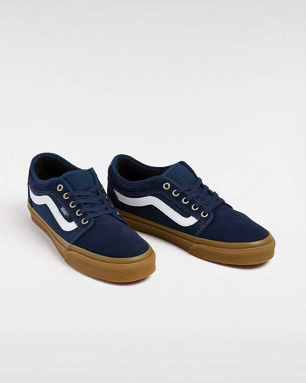 Blue Vans Chukka Low Sidestripe Women Skate Shoes | VN1049856