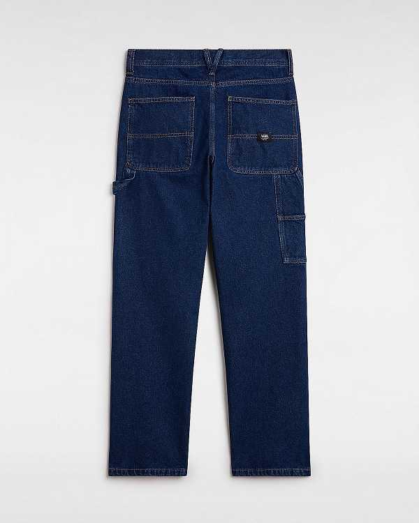 Blue Vans Drill Chore Relaxed Carpenter Men Pants | VN4195328