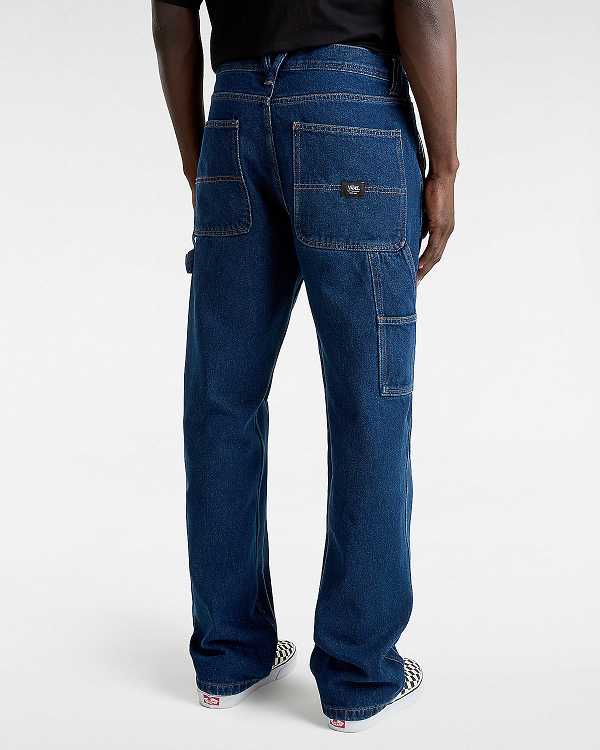 Blue Vans Drill Chore Relaxed Carpenter Men Pants | VN4195328