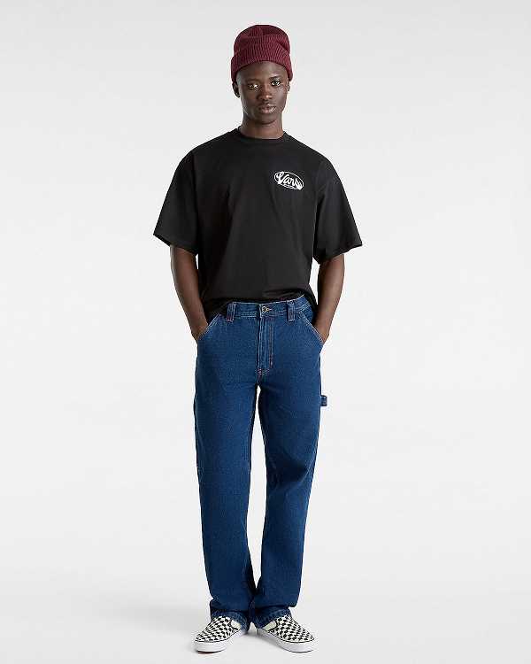 Blue Vans Drill Chore Relaxed Carpenter Men Pants | VN4195328