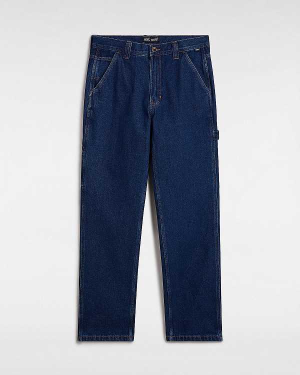 Blue Vans Drill Chore Relaxed Carpenter Men Pants | VN4195328