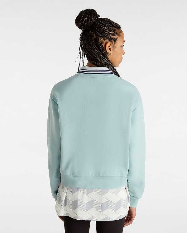 Blue Vans Essential Relaxed Fit Women Sweatshirt | VN3127485