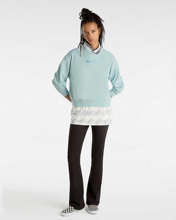 Blue Vans Essential Relaxed Fit Women Sweatshirt | VN3127485