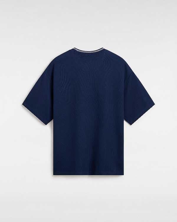 Blue Vans Galen Knit Men T Shirts | VN6821059