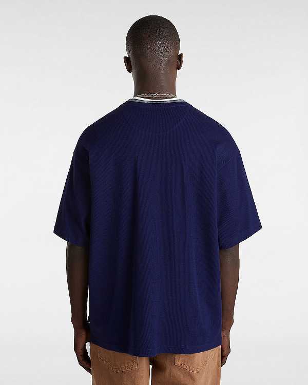 Blue Vans Galen Knit Men T Shirts | VN6821059