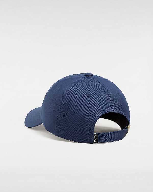 Blue Vans Half Box Curved Bill Jockey Unisex Hats | VN8465173