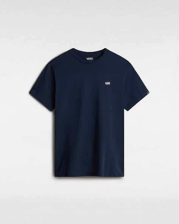 Blue Vans Left Chest Logo Men T Shirts | VN7596412