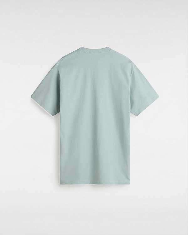 Blue Vans Left Chest Logo Women T Shirts | VN7583604