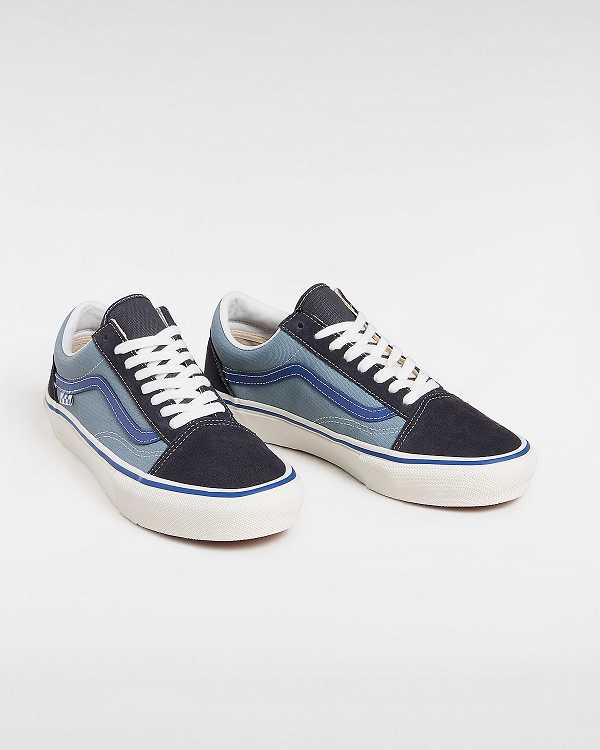 Blue Vans Old Skool Men Skate Shoes | VN4238160