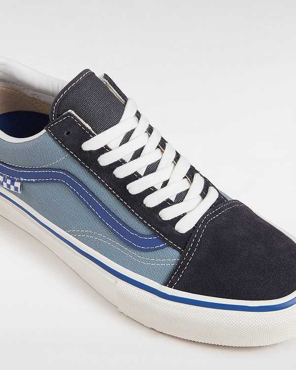 Blue Vans Old Skool Men Skate Shoes | VN4238160