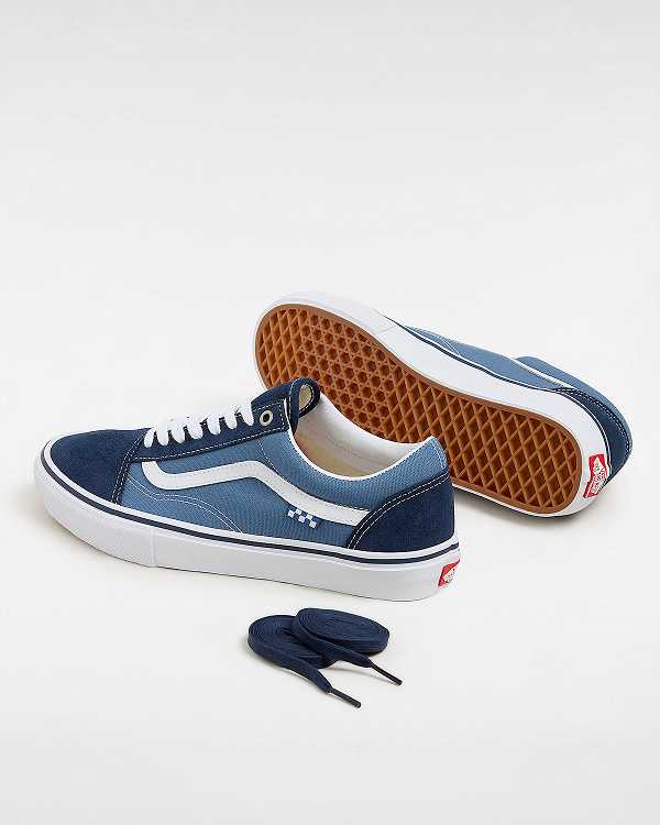 Blue Vans Old Skool Men Skate Shoes | VN9407618