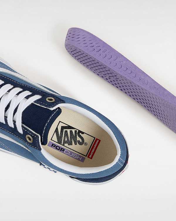 Blue Vans Old Skool Men Skate Shoes | VN9407618