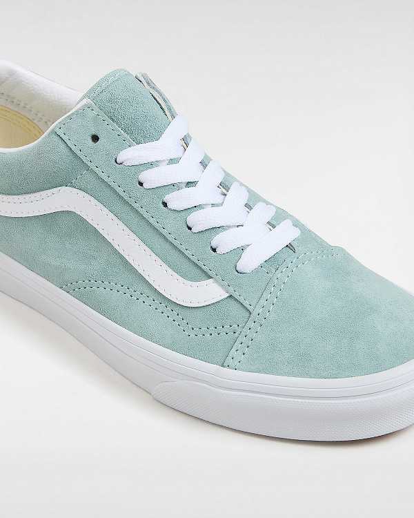 Blue Vans Old Skool Pig Suede Women Sneakers | VN6057412