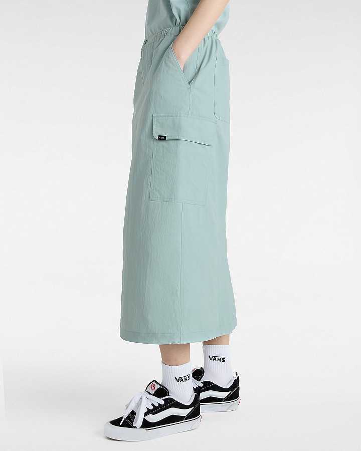 Blue Vans Riley Parachute Cargo Women Skirt | VN6958073