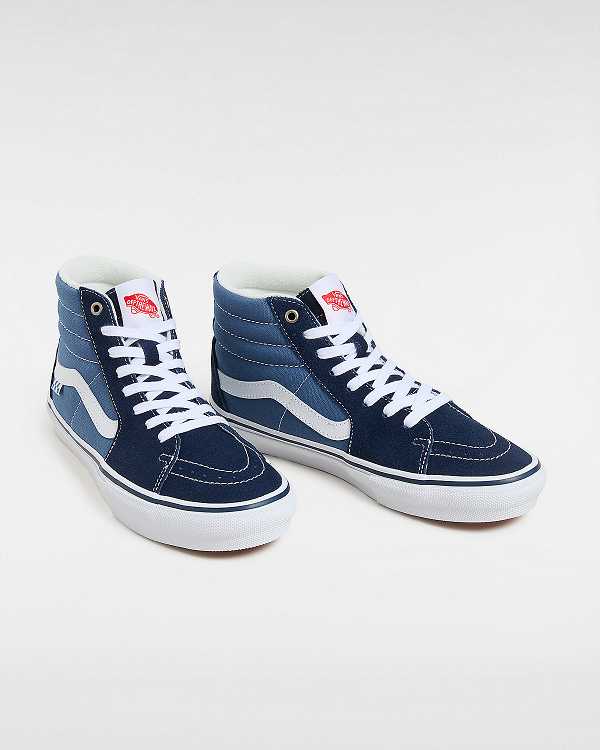 Blue Vans Sk8-Hi Women Skate Shoes | VN1830962