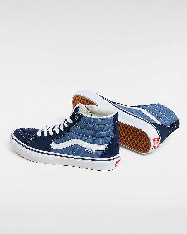 Blue Vans Sk8-Hi Women Skate Shoes | VN1830962