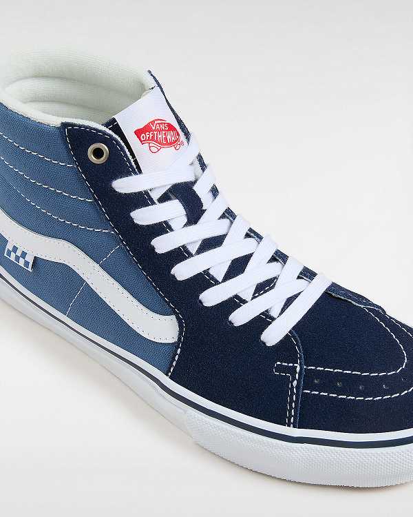 Blue Vans Sk8-Hi Women Skate Shoes | VN1830962