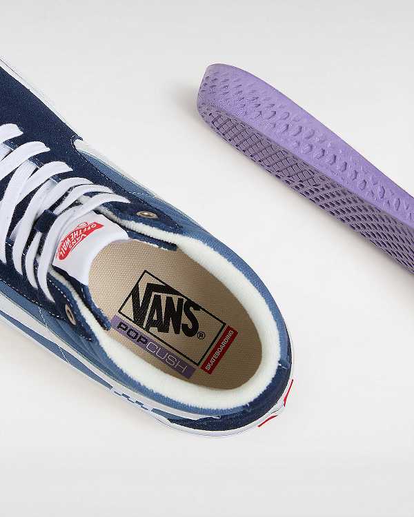 Blue Vans Sk8-Hi Women Skate Shoes | VN1830962