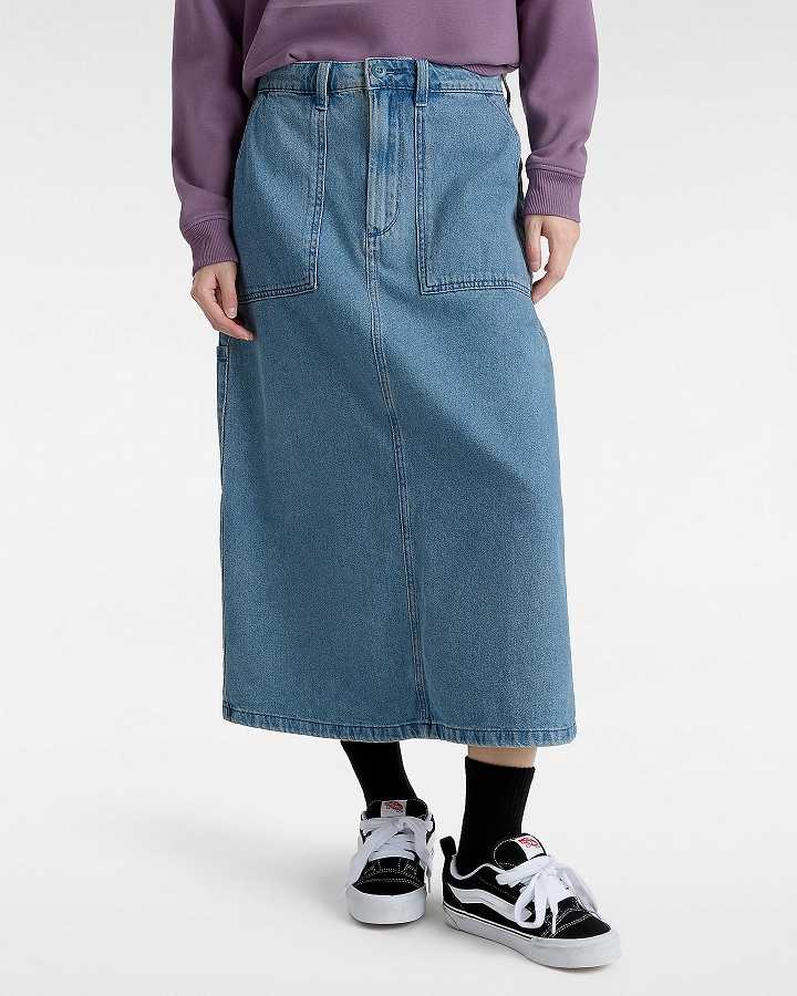 Blue Vans Union Denim Carpenter Women Skirt | VN7609243