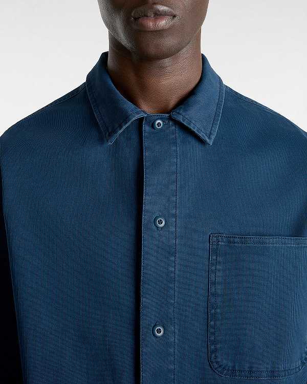 Blue Vans Westfield Shacket Men Shirts | VN6924381