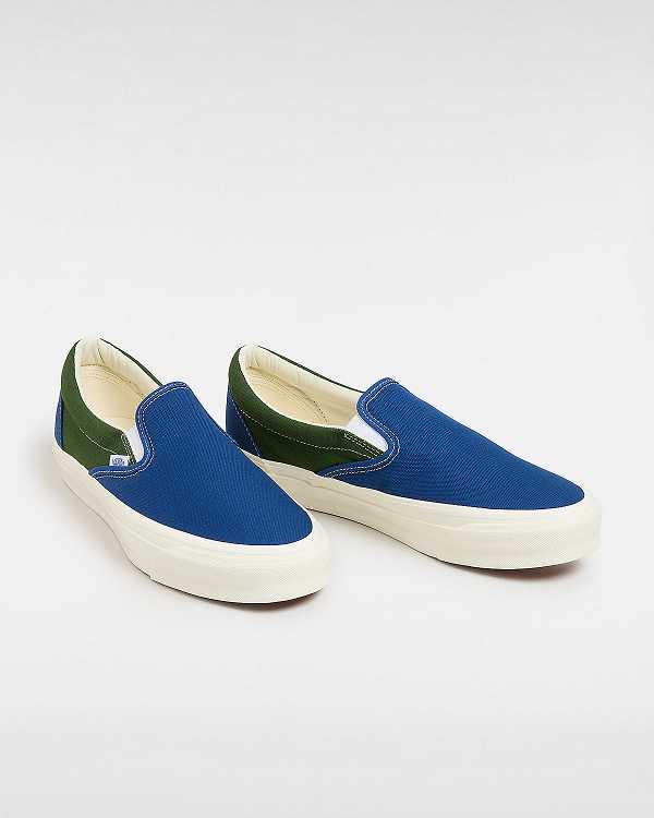 Blue / Green Vans Premium 98 Women Slip On Shoes | VN9082574