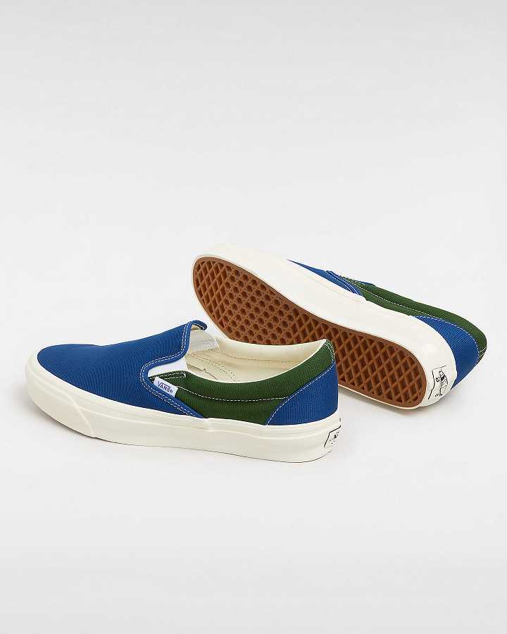 Blue / Green Vans Premium 98 Women Slip On Shoes | VN9082574