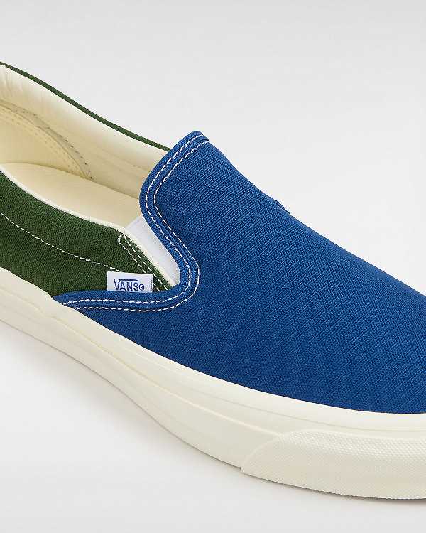 Blue / Green Vans Premium 98 Women Slip On Shoes | VN9082574