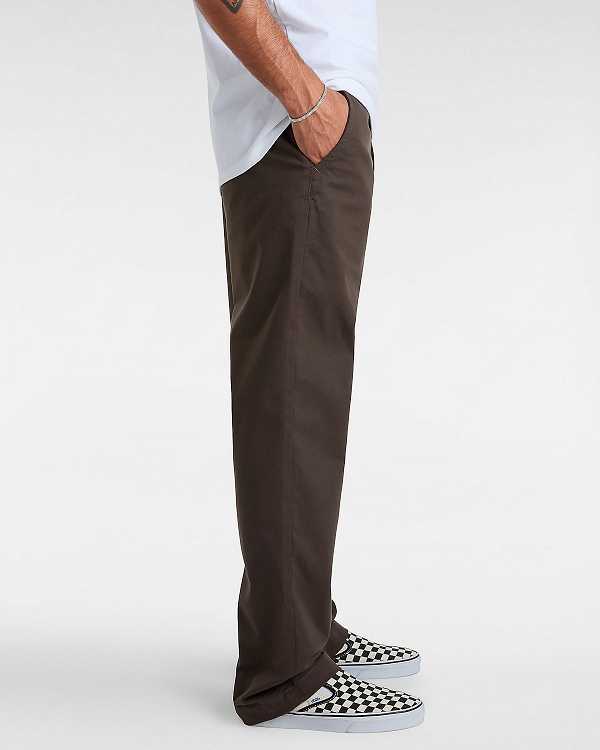 Brown Vans Authentic Chino Relaxed Men Pants | VN4350986