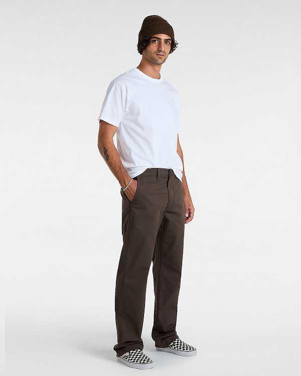 Brown Vans Authentic Chino Relaxed Men Pants | VN4350986