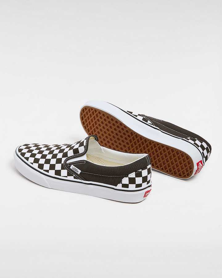 Brown Vans Classic Checkerboard Women Slip On Shoes | VN5938207