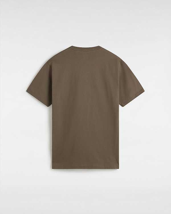 Brown Vans Classic Men T Shirts | VN7932156