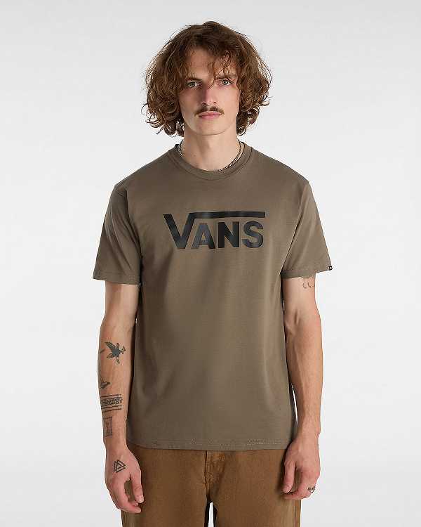 Brown Vans Classic Men T Shirts | VN7932156