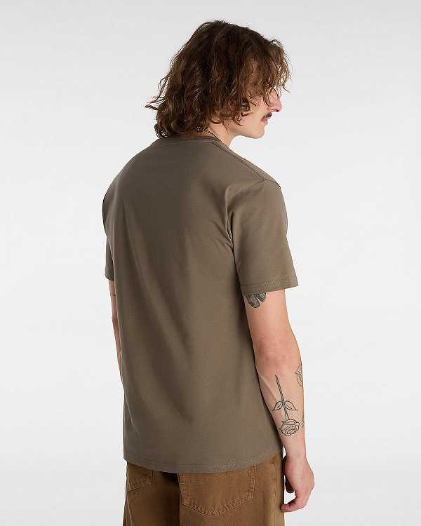 Brown Vans Classic Men T Shirts | VN7932156