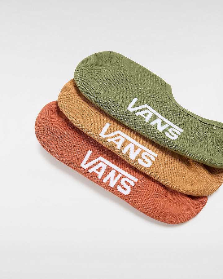 Brown Vans Classic No Show (3 pairs) Unisex Socks | VN9463801