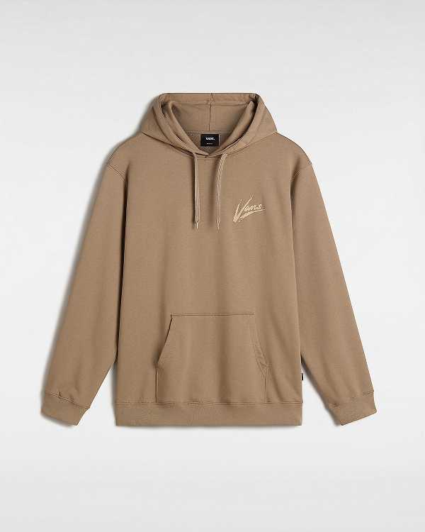 Brown Vans Dettori Loose Men Hoodie | VN8601425