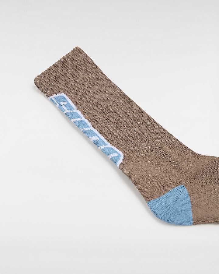 Brown Vans Faster Crew (1 pair) Unisex Socks | VN5731968