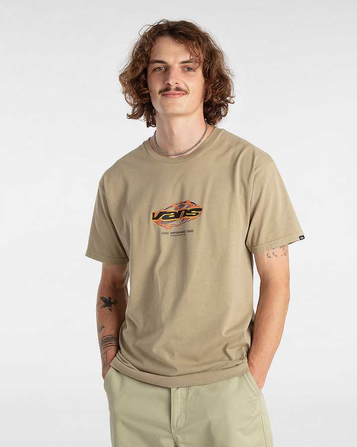 Brown Vans Ignitions Men T Shirts | VN8126435