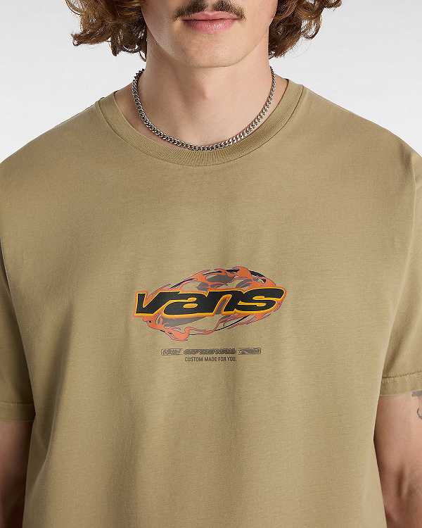 Brown Vans Ignitions Men T Shirts | VN8126435