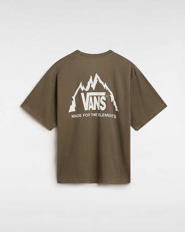 Brown Vans MTE Crestline Men T Shirts | VN7528603