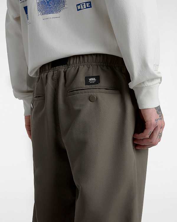 Brown Vans MTE Range Nylon Loose Tapered Men Pants | VN3642951